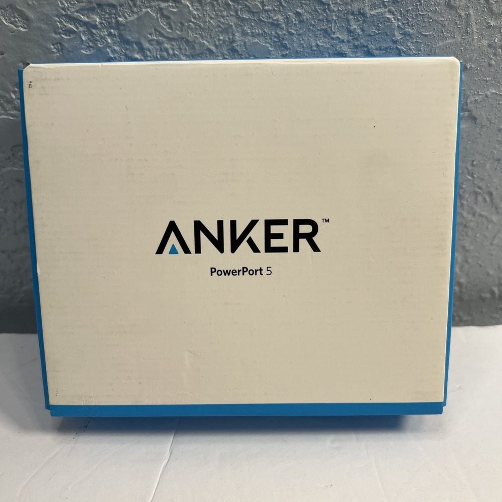 Anker A2124 PowerPort 5 IQ 40W 5-Port USB-A Wall Charger‎ - New